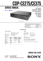 Sony CDP-CE275 - Service Manual 
